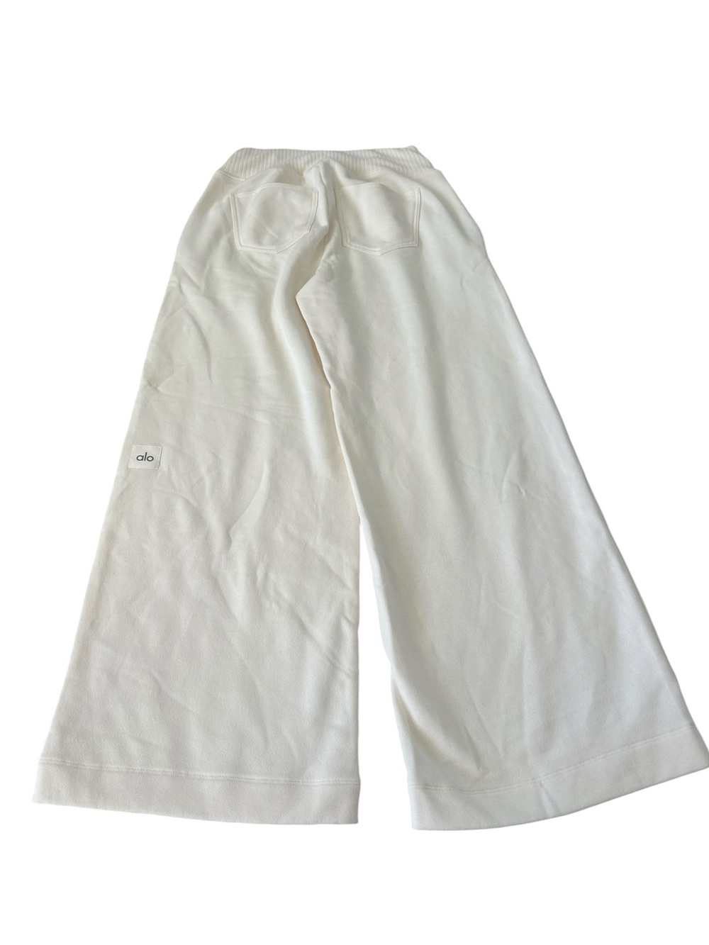 Alo Yoga Serenity Wide Leg Sweatpant in Ivory - Picture 10 of 16